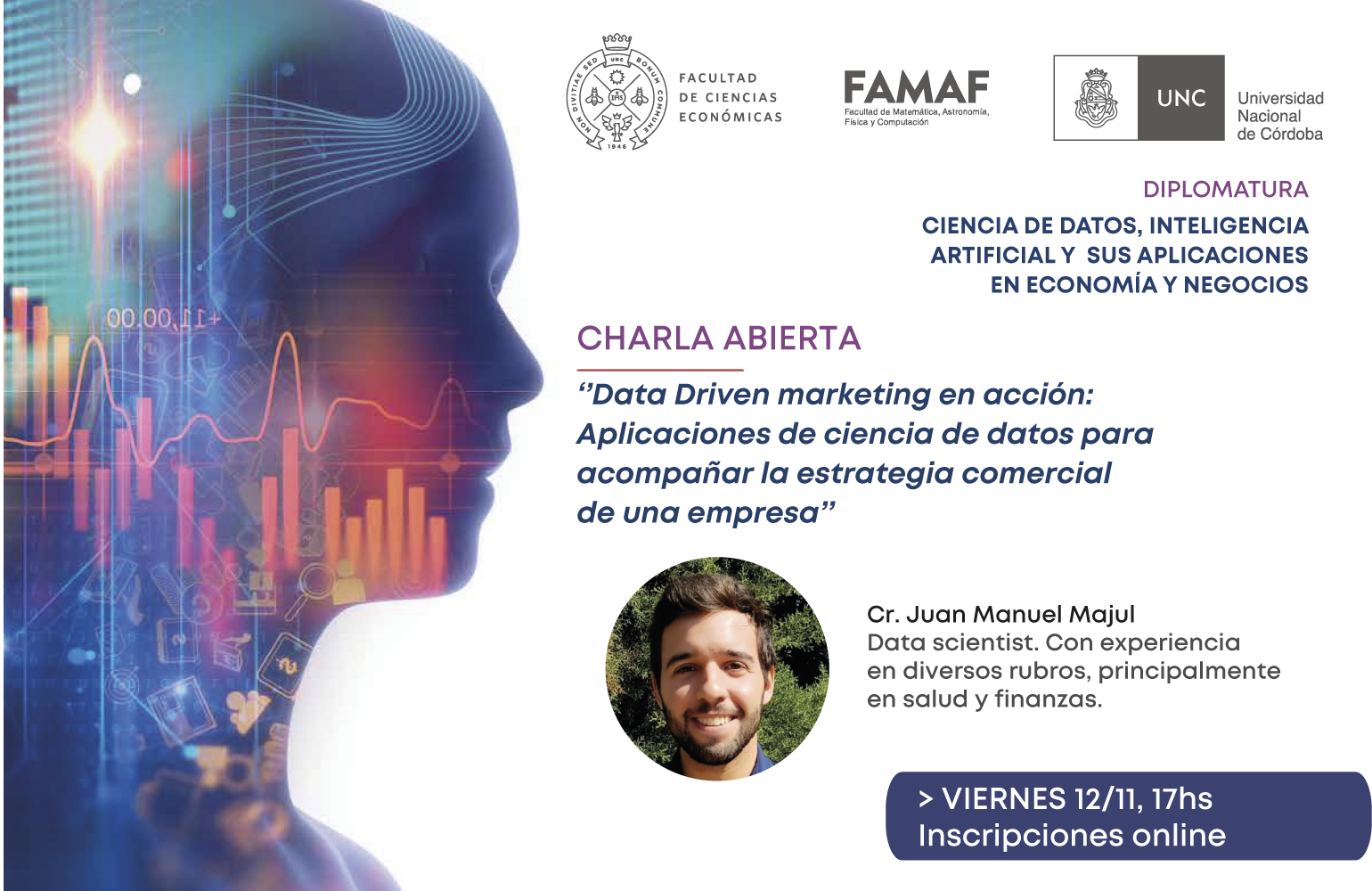 Nueva charla abierta sobre Data Driven: marketing en acción, aplicaciones de Ciencia de Datos